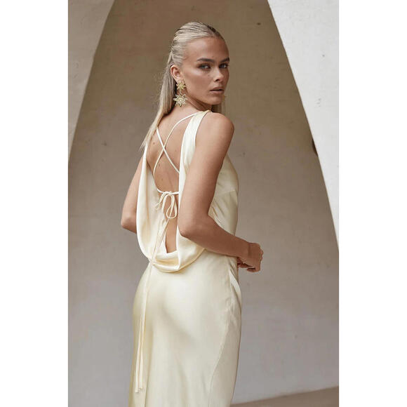 Runaway The Label | Dresses | Runaway The Label Adair Maxi Dress Lemon Size  S Nwt | Poshmark